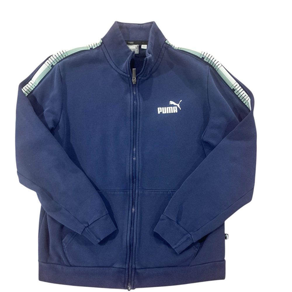 Puma Mens Dark Blue Jacket with White Logo Size‎ Medium
